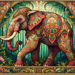 Fototapeta premium thai style elephant