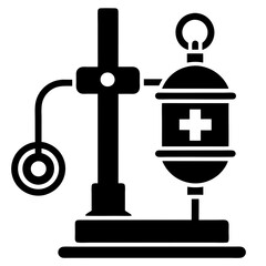 Anesthesia machine icon silhouette vector design illustration.