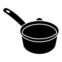 sauce pan icon design vector silhouette illustration