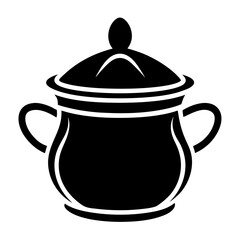 vector pot icon silhouette illustration.