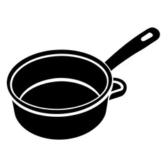 sauce pan icon design vector silhouette illustration