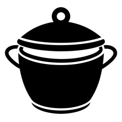 vector pot icon silhouette illustration.