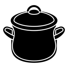 vector pot icon silhouette illustration.