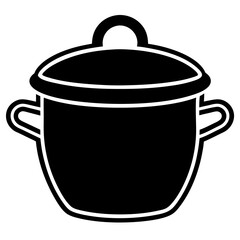 vector pot icon silhouette illustration.