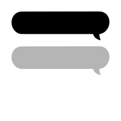 Monochrome Simple Speech Bubble Simple Text Box Simple Message Box Blank Bubble illustration