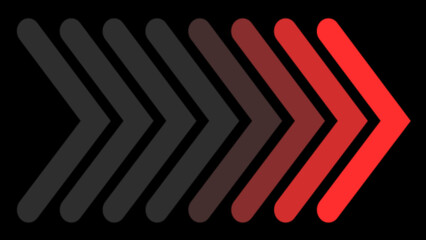 Fototapeta premium consecutive arrow icon on Black background.