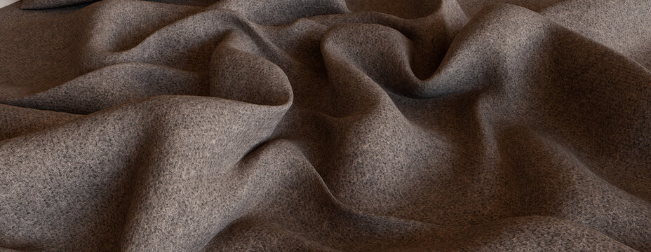 Dusty Pink Textile with Ripples and Folds. Tactile Surface Wallpaper.