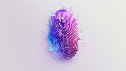 Fingerprint isolate on white background. AI Generative.