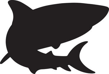 illustration of a shark silhouettes