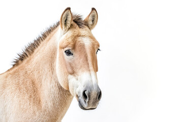 Fototapeta premium Close-up portrait of a Przewalski's horse, a wild horse species from Central Asia