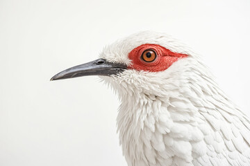 Obraz premium White Bird with Red Eye Ring