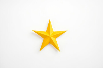Fototapeta premium Yellow Star on White Background
