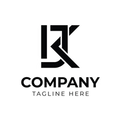 letter JK or KJ monogram logo design vector template design for brand.