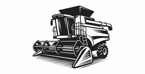 Combine Harvester vector illustration 