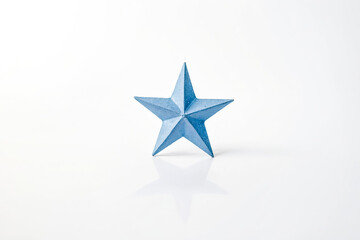 Obraz premium Blue Star on White Background