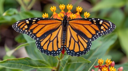Obraz premium monarch butterfly on a flower