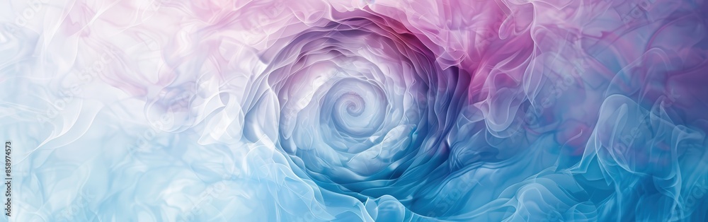 Aufkleber an abstract image with a swirling blue and pink design that resembles a rose. the image has a soft a
