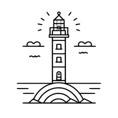 Lighthouse  icon, Lighthouse outline, Lighthouse  vector, ocean svg, ocean cliparts, clipart png, sea creatures, ship svg, Lighthouse SVG, Minimalist Line Art, sea svg, ocean svg, lighthouse, light, s