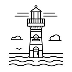 Lighthouse  icon, Lighthouse outline, Lighthouse  vector, ocean svg, ocean cliparts, clipart png, sea creatures, ship svg, Lighthouse SVG, Minimalist Line Art, sea svg, ocean svg, lighthouse, light, s