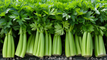 Obraz premium Fresh celery, healthy food photography