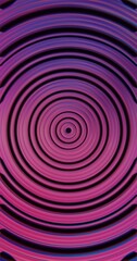 3D Abstract Render of Concentric Circular Pattern - Neon Blue and Purple Geometric Design