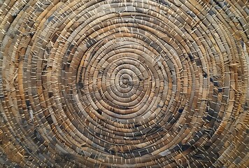 Naklejka premium Natural Pattern Woven Rug Closeup