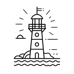 Lighthouse  icon, Lighthouse outline, Lighthouse  vector, ocean svg, ocean cliparts, clipart png, sea creatures, ship svg, Lighthouse SVG, Minimalist Line Art, sea svg, ocean svg, lighthouse, light, s