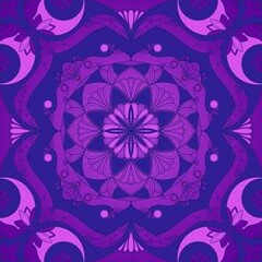 abstract floral background mandala vintage oriental illustration 