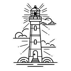 Lighthouse  icon, Lighthouse outline, Lighthouse  vector, ocean svg, ocean cliparts, clipart png, sea creatures, ship svg, Lighthouse SVG, Minimalist Line Art, sea svg, ocean svg, lighthouse, light, s