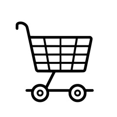 Shopping Cart icon, Shopping Cart SVG, Shopping Cart Cricut, Shopping Cart Clipart, shopping bag outline, shopping icon, mall icon, icons, single icon, business icon, web icon, Cut Files For Silhouett