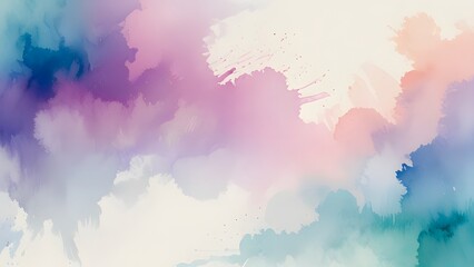 Dreamy Watercolor Abstract Background - Generative AI
