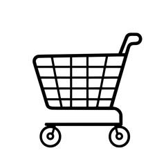 Shopping Cart icon, Shopping Cart SVG, Shopping Cart Cricut, Shopping Cart Clipart, shopping bag outline, shopping icon, mall icon, icons, single icon, business icon, web icon, Cut Files For Silhouett
