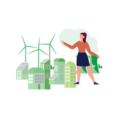 A girl talking about factory