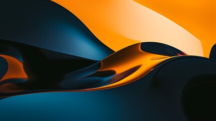 Photorealistic Abstract iPhone Image with Orange and Blue