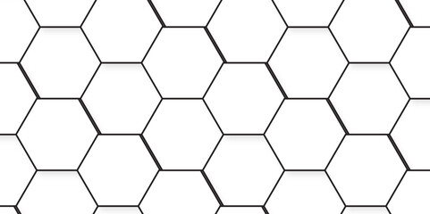 Abstract background with hexagonal geometric hexagon polygonal pattern background. 3d seamless bright white web cell and triangle abstract honeycomb background. white and gray backdrop wallpaper.