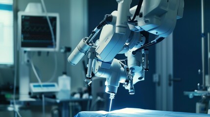 Picture a scientist using advanced robotic arms to perform delicate surgeries, showcasing the incredible precision and life-saving potential of medical technology.