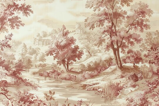 Scenic Landscape in a Romantic Style