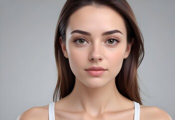 Positive woman on clean background