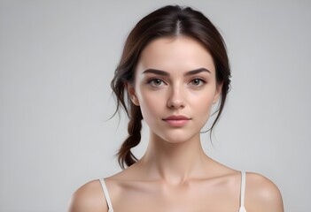 Positive woman on clean background