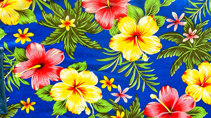 A seamless floral background featuring pink and yellow flowers in a decorative, nature-inspired pattern perfect for spring and summer designs