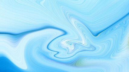 4K Blue and white gradient backdrop with abstract liquid wave pattern. Design with flowing, wavy shapes. Blue crystal, and white clouds.