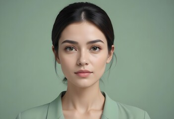 Positive woman on clean background