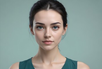 Positive woman on clean background