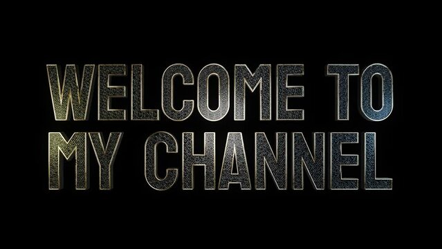 welcome to my channel 3d text title animation video