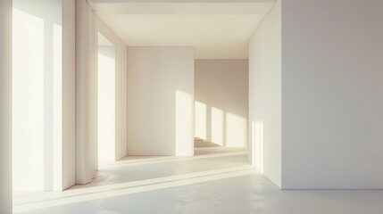 White walls inside an apartment with a corner view of two walls and the ceiling meeting without any people
