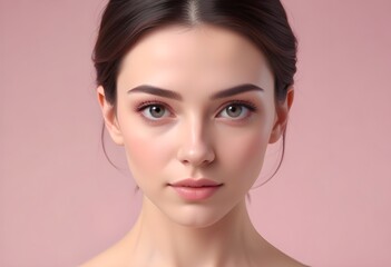 Fototapeta premium Positive woman on clean background