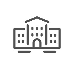 School and university related icon outline and linear vector.	
