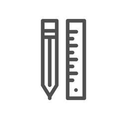 School and university related icon outline and linear vector.	
