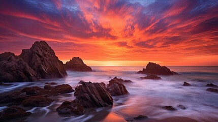 Obraz premium sunset over the sea
