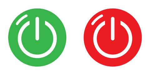 Power button icon vector isolated on white background, logo concept of power button sign on white background, black filled symbol icon